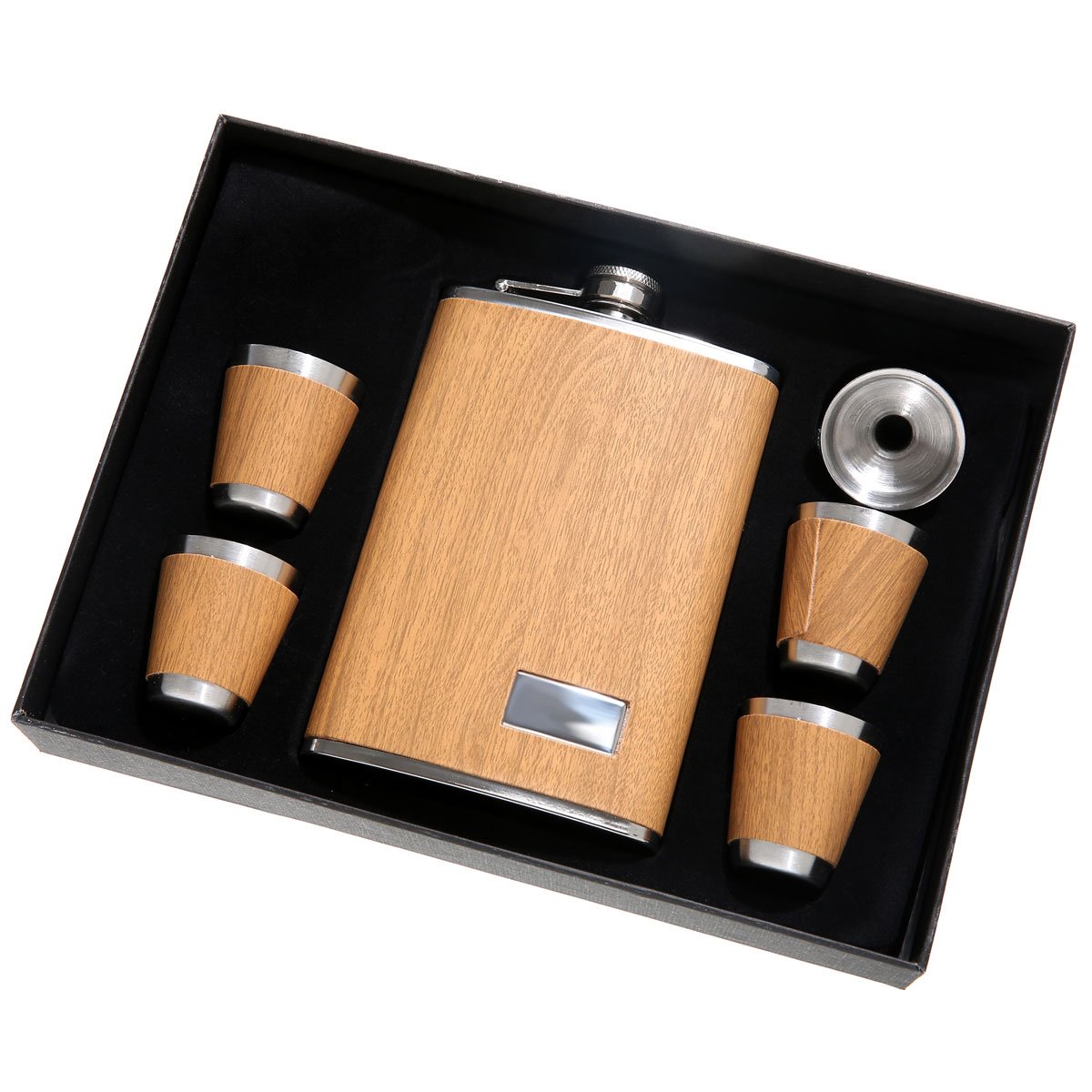 Light Grain 5 Piece Tall Flask Set - Nicole Brayden Gifts