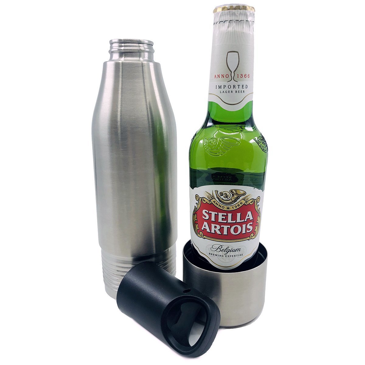 Mad Man Stainless Bottle Cooler - Black - Pour HoMMe