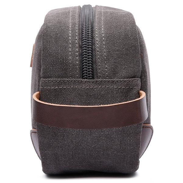 Canvas and Leather Dopp Kit - Nicole Brayden Gifts