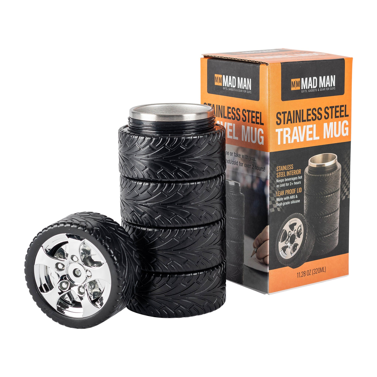Stainless Steel Tire Travel Mug – Mad Man
