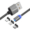 Men's Fast Charging 3 in 1 Magnet Cable - Nicole Brayden Gifts