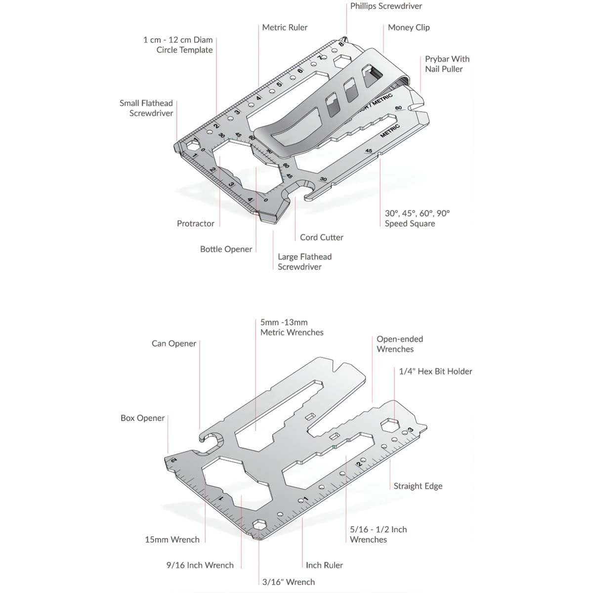 Men's Gunmetal 40 in 1 Money Clip - Nicole Brayden Gifts