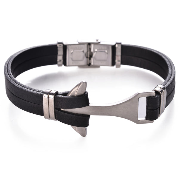 Lock Leather Bracelet