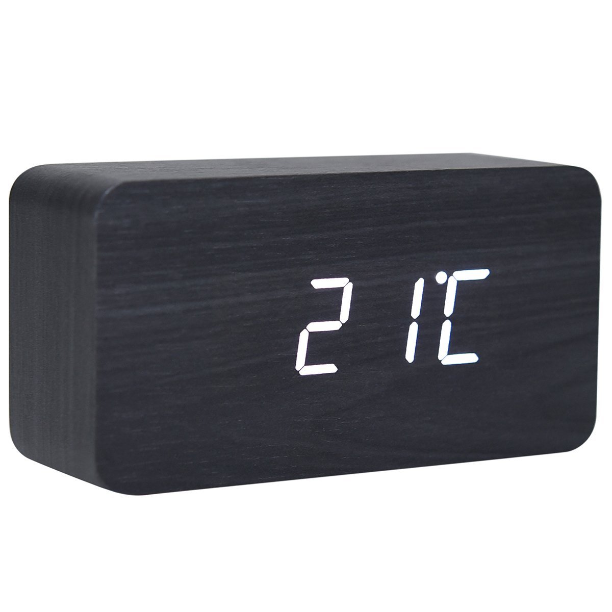 Rectangle Wood Digital Desk Clock Mad Man by Mad Style Wholesale