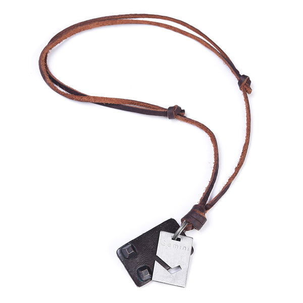 Leather Loop and Hook Necklace