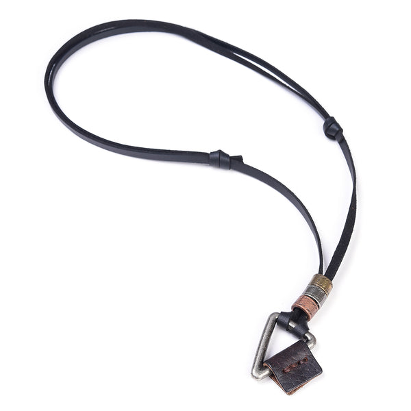 Leather Loop and Hook Necklace