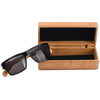 Bamboo Wayfarers Sunglasses with Bamboo Case - Mad Man by Mad Style Wholesale