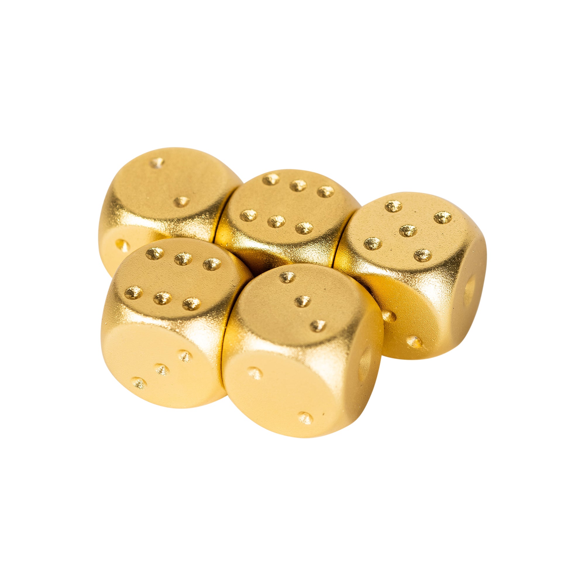 Men's Brushed Stainless Dice Set
