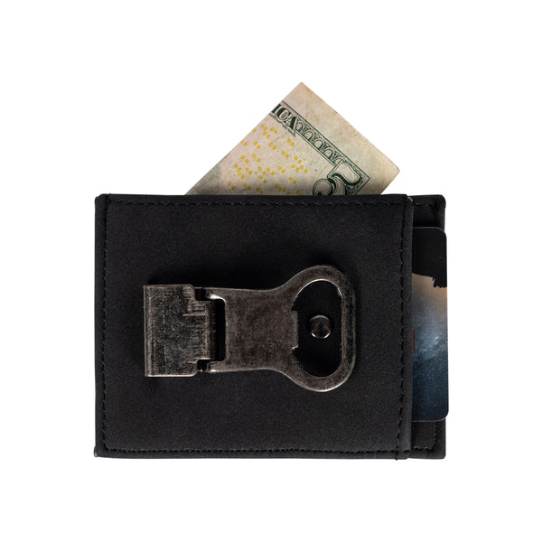 Men's Leather Money Clip With Bottle Opener
