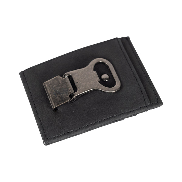 Men's Leather Money Clip With Bottle Opener