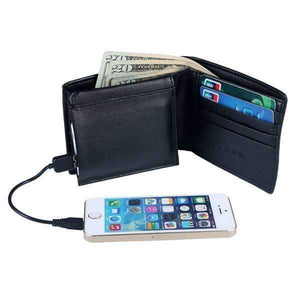 Black Mad Man Wallet With Built In Charger,Wallets and Clips,Mad Man, by Mad Style